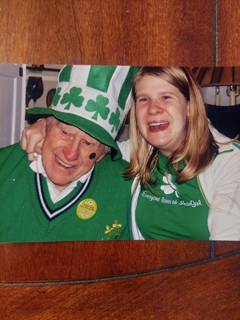 Young Kylie with her grandfather