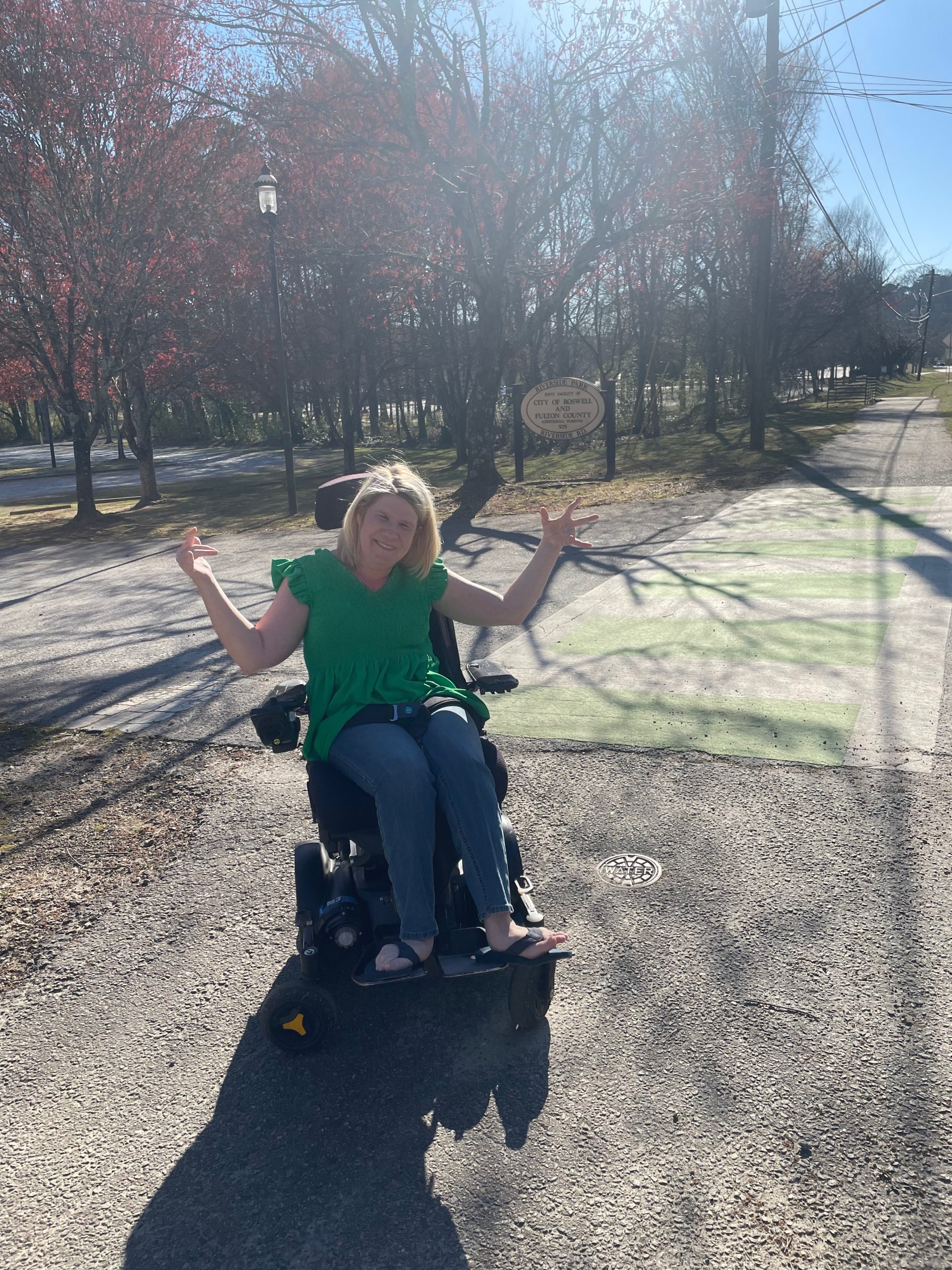 Kylie Moore exploring Riverside Park