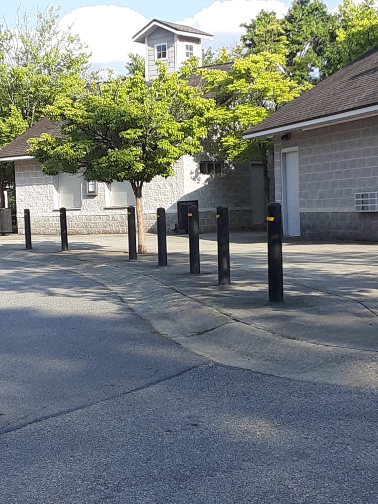 Riverside Park sidewalks. Instead of having one curb cutout that a person in a wheelchair can use, the entire sidewalk has an incline so you can go up at any point.