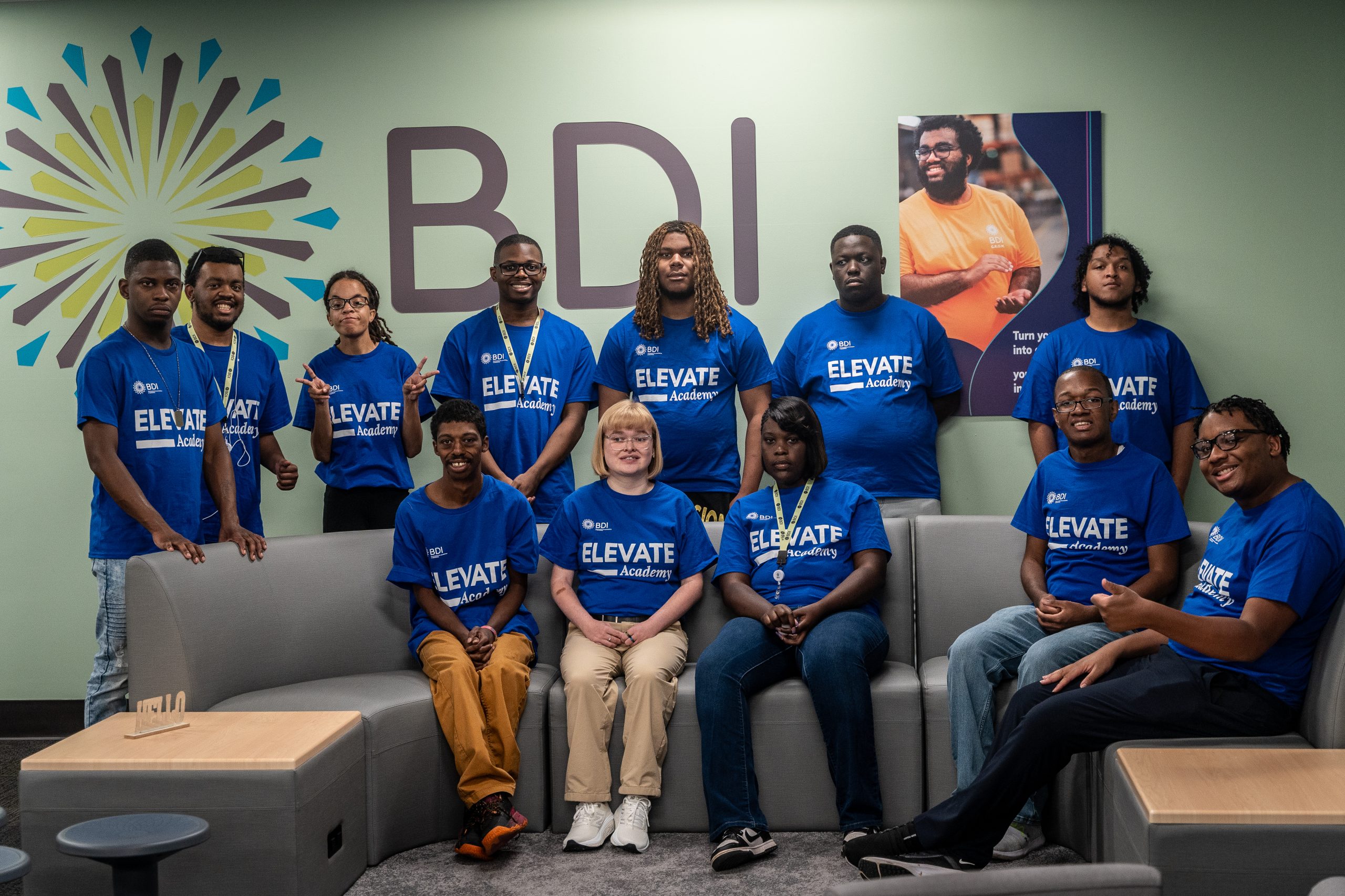 A group photo of the Elevate Academy interns.