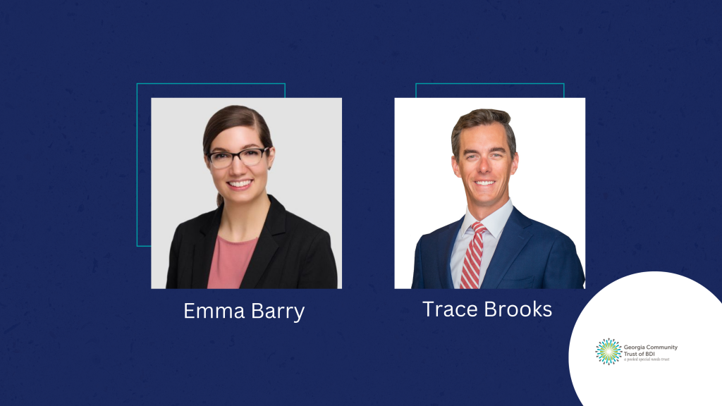 Emma Barry and Trace Brooks. The Georgia Community Trust of Bobby Dodd Institute logo in the bottom right corner.